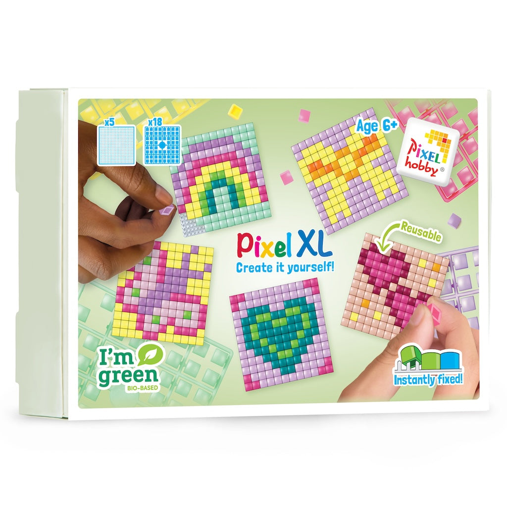 Pixelhobby XL (Midi) Themen Box - Herzen und Schleifen