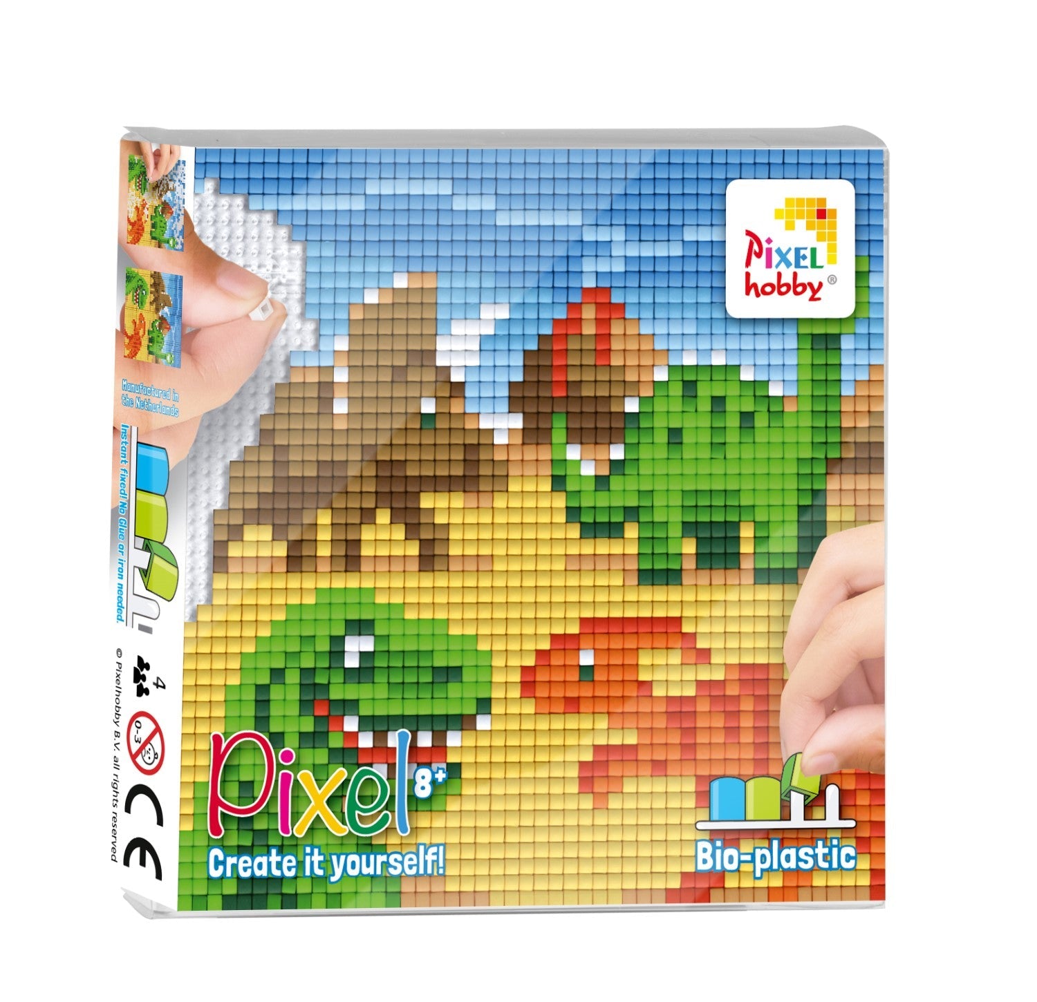 Pixelhobby Klassik Pixel Set - Dinosaurier + Kunststoffpinzette