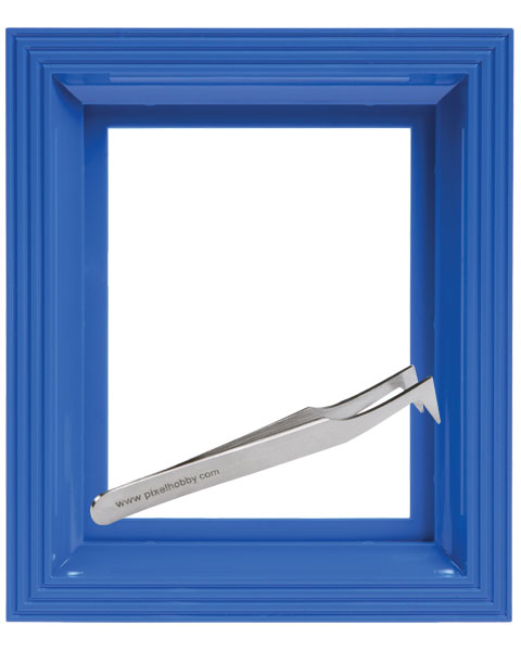 #Bilderrahmen_signalblau #Pinzette_Pinzette abgewinkelt