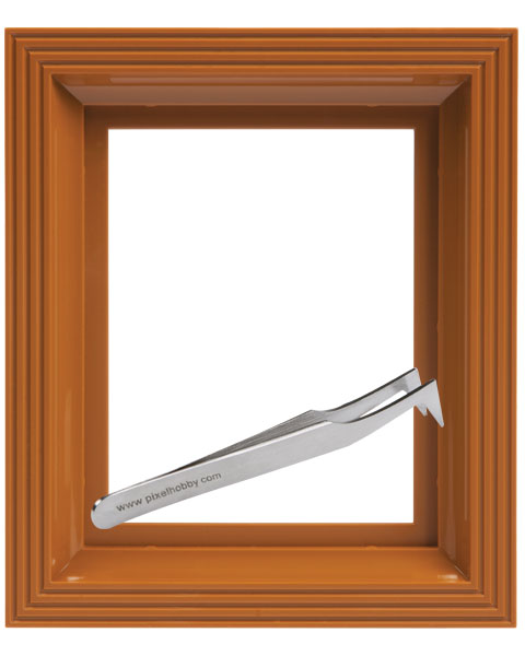 #Bilderrahmen_braun #Pinzette_Pinzette abgewinkelt