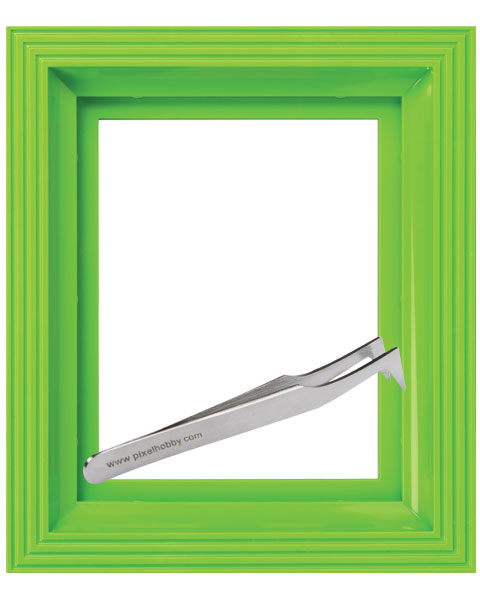 #Bilderrahmen_hellgrün #Pinzette_Pinzette abgewinkelt