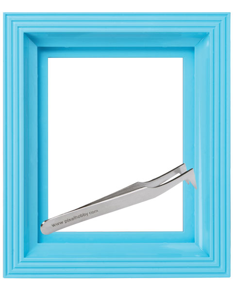 #Bilderrahmen_baby blau #Pinzette_Pinzette abgewinkelt