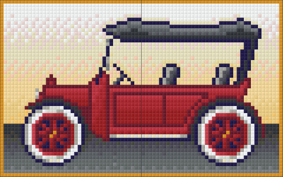 Pixelhobby Klassik Vorlage - Oldtimer rot