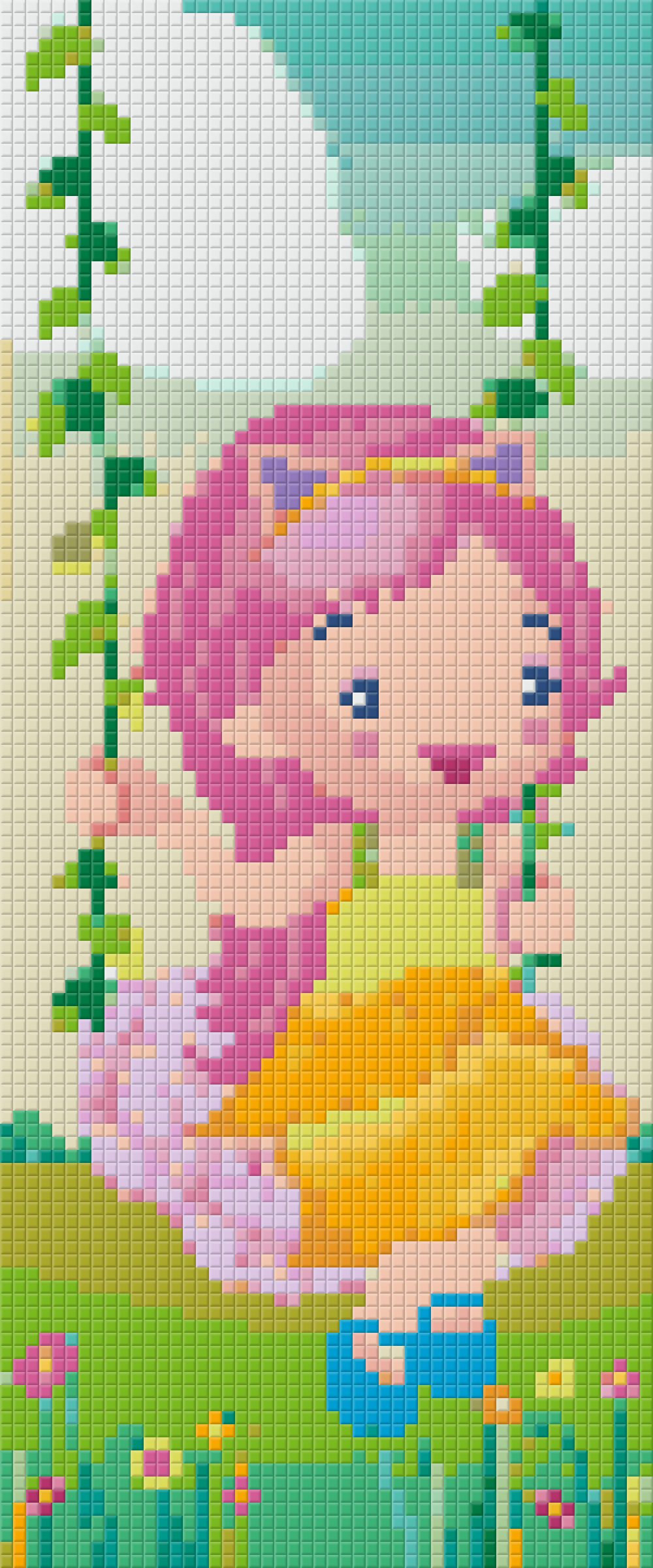 Pixelhobby Klassik Vorlage - Mädchen auf der Schaukel