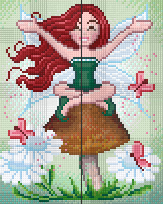 Pixelhobby Klassik Set - Fee auf einem Pilz
