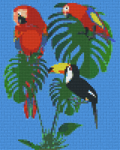 Pixelhobby Klassik Vorlage - Papageien