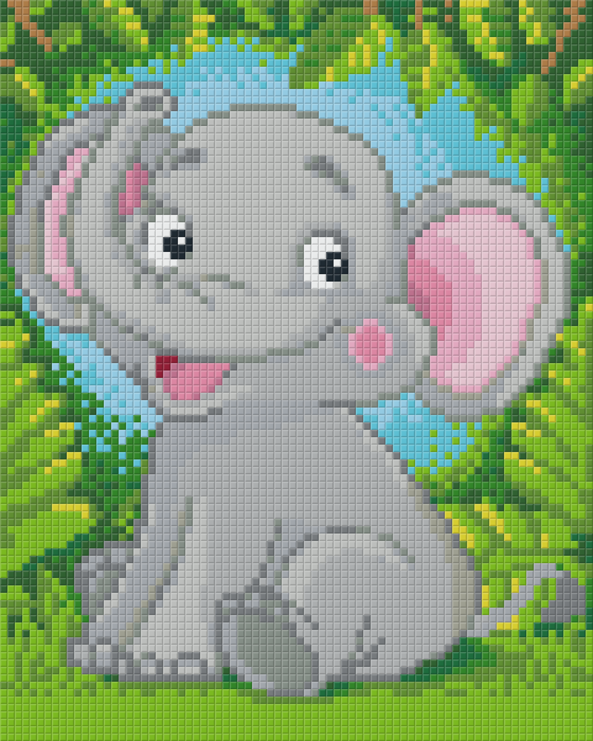Pixelhobby Klassik Vorlage - Elefant