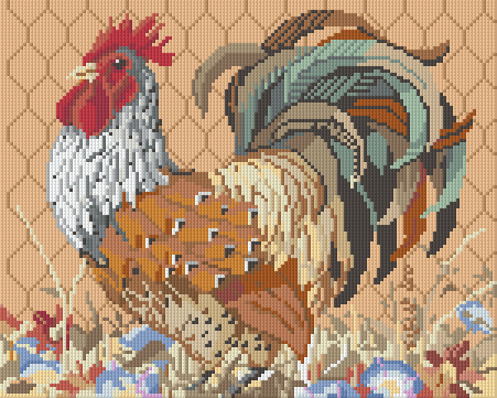Pixelhobby Klassik Vorlage - Hahn