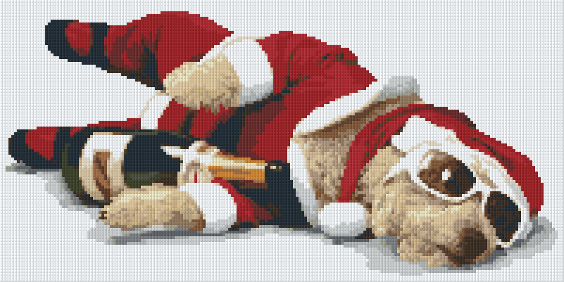 Pixelhobby Klassik Set - Hund zu Weihnachten