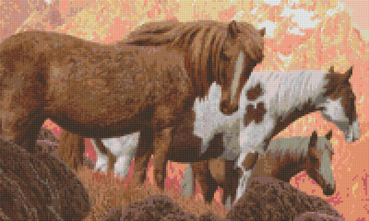 Pixelhobby Klassik Set - Pferde in der Morgendämmerung
