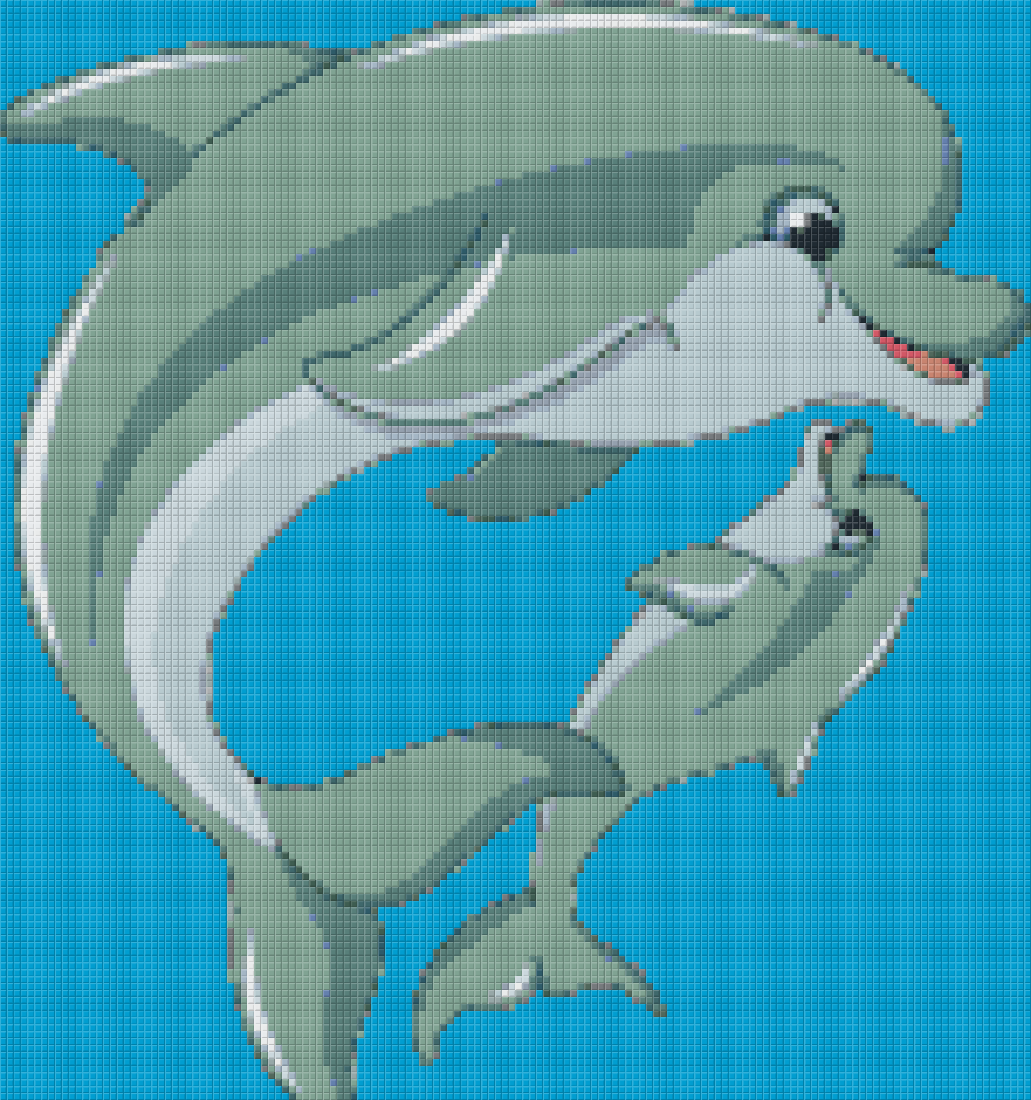 Pixelhobby Klassik Set - Delfinmama mit Kind