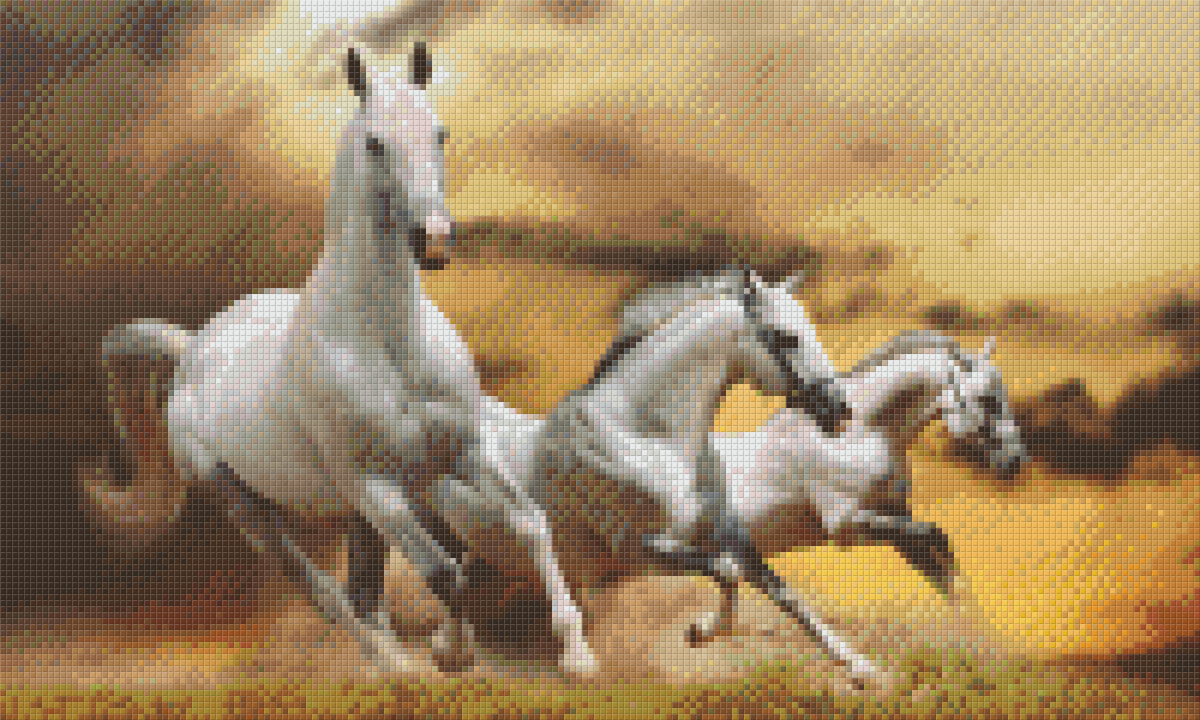 Pixelhobby Klassik Set - Galoppierende Pferde