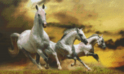 Pixelhobby Klassik Set - Galoppierende Pferde