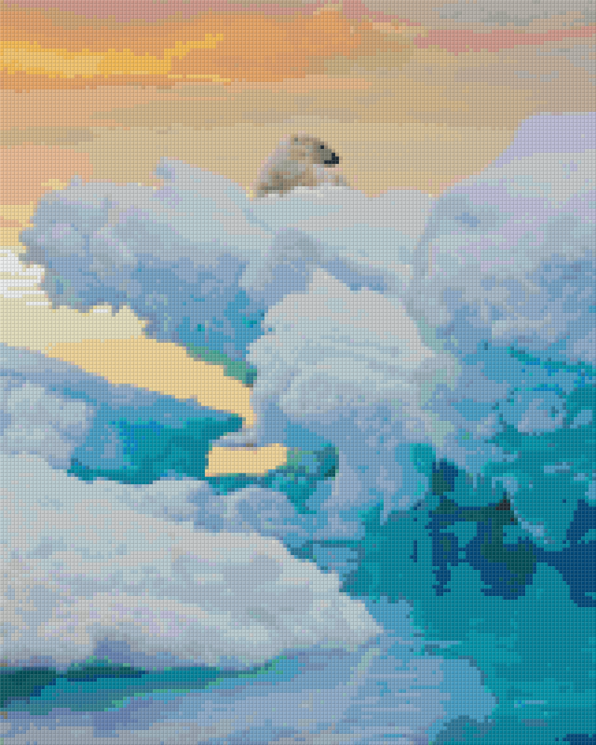 Pixelhobby Klassik Vorlage - Bär Iceberg