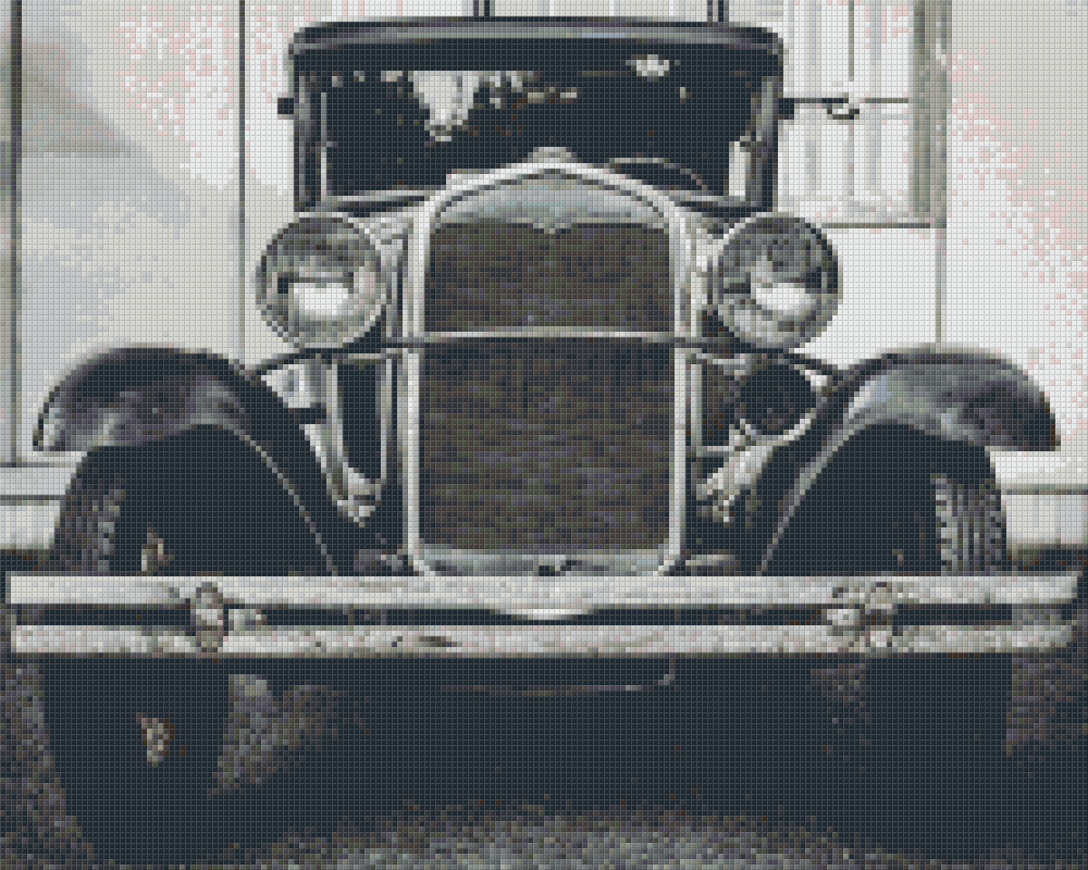 Pixelhobby Klassik Vorlage - Oldtimer s/w