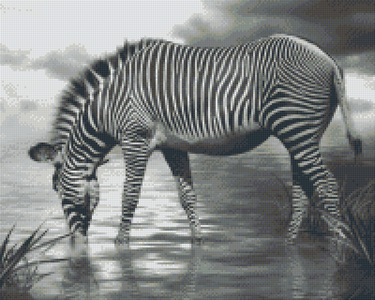 Pixelhobby Classic Template - Zebra black and white
