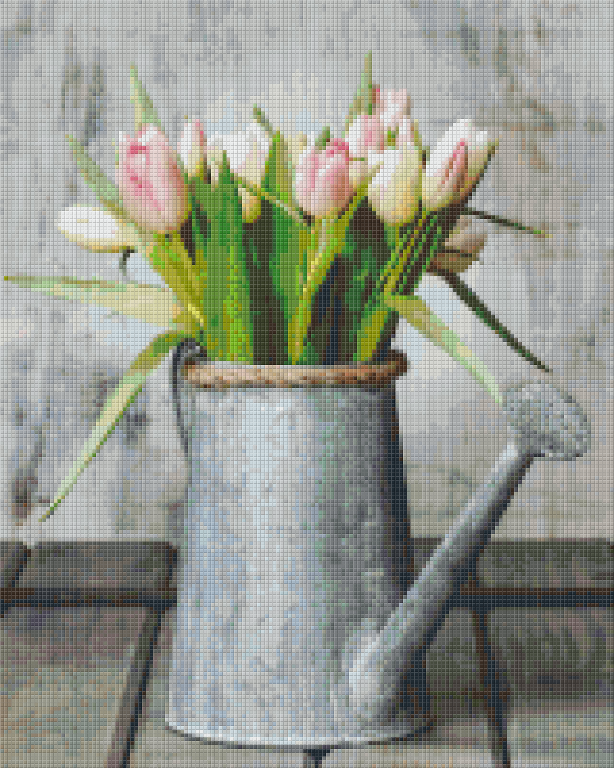 Pixelhobby Classic Template - Tulips in a Watering Can