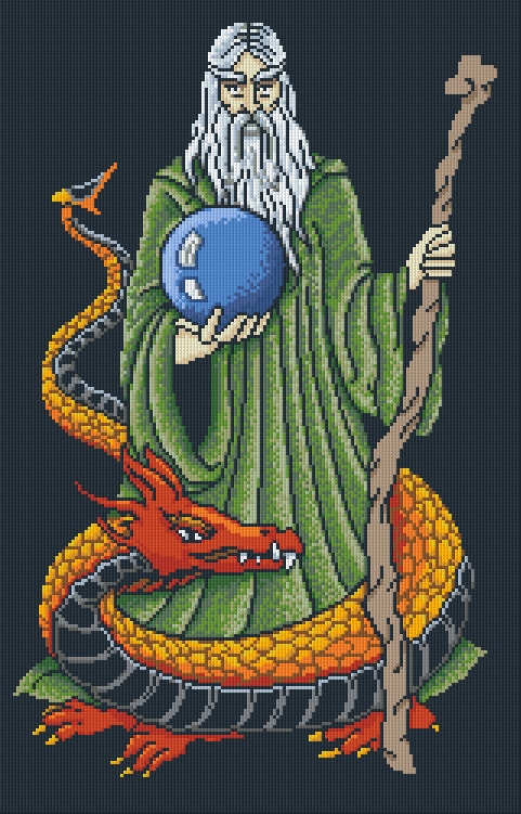 Pixelhobby Klassik Set - Zauberer mit Drache