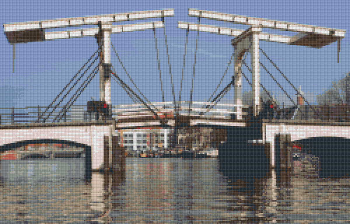 Pixelhobby Klassik Vorlage - Brücke in Amsterdam