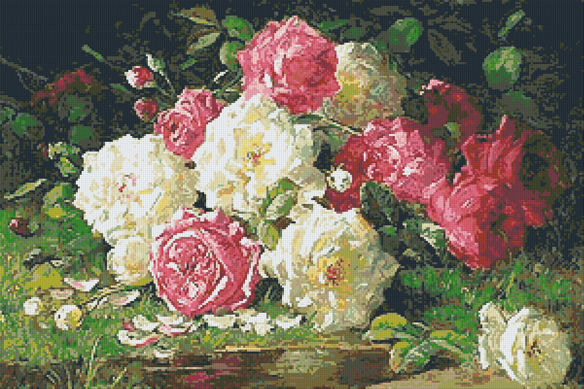 Pixelhobby Klassik Set - Stillleben mit Rosen