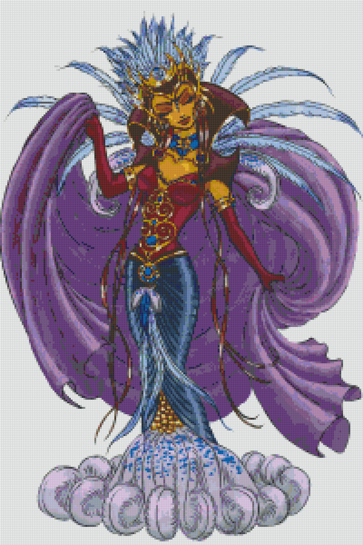 Pixelhobby Klassik Vorlage - Fantasy in lila
