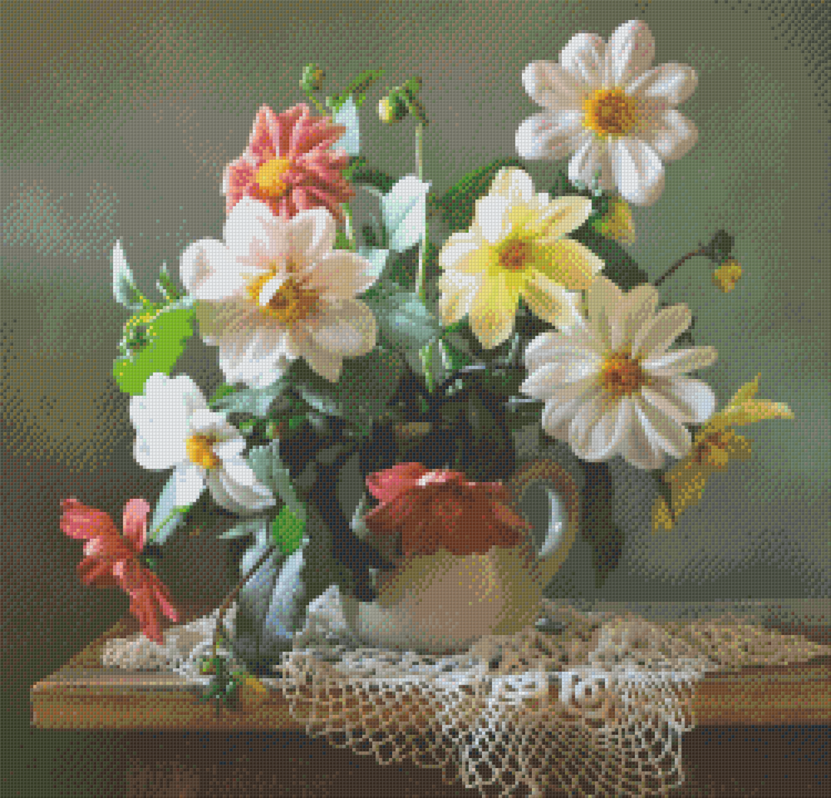 Pixelhobby Klassik Vorlage - Blumenstrauß