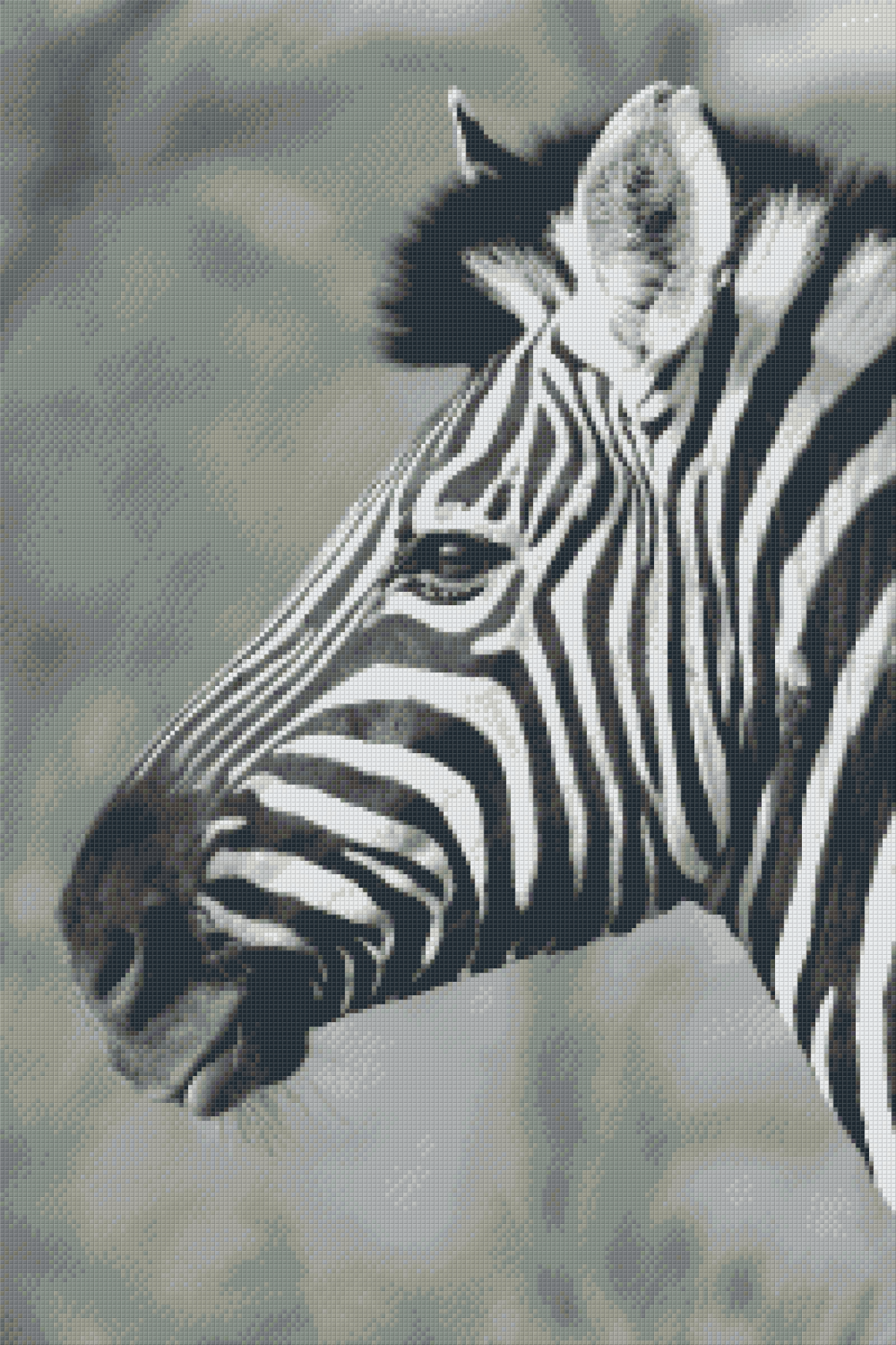 Pixelhobby Classic Template - Zebra black and white