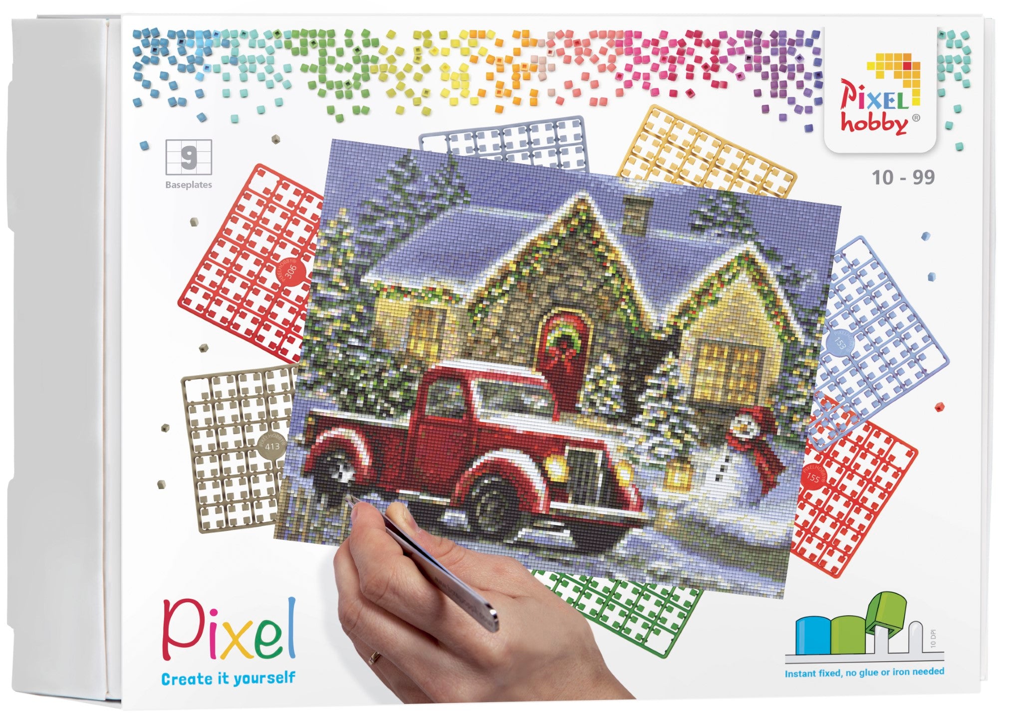 Pixelhobby Set mit 9 Basisplatten - Winterlandschaft