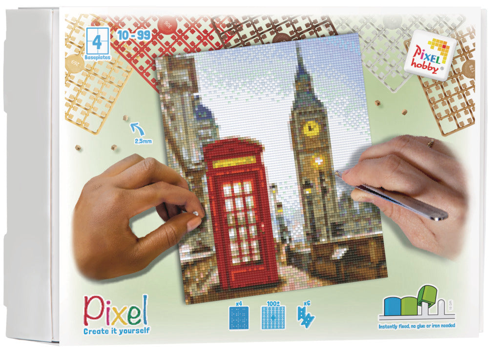 Pixelhobby Set mit 4 Basisplatten - England
