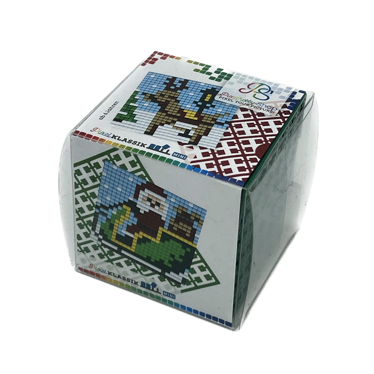Pixelhobby Klassik (Mini) Magnet Set - Weihnachtsmann und Schlitten