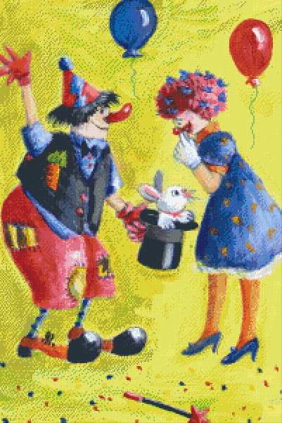 Pixelhobby Klassik Vorlage - Clown Party