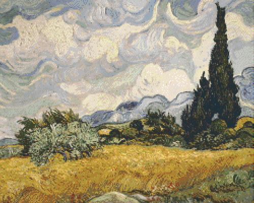 Pixelhobby Klassik Vorlage - Kornfeld - Vincent van Gogh