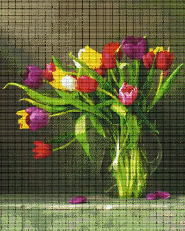 Pixelhobby Klassik Vorlage - Tulpenstrauß