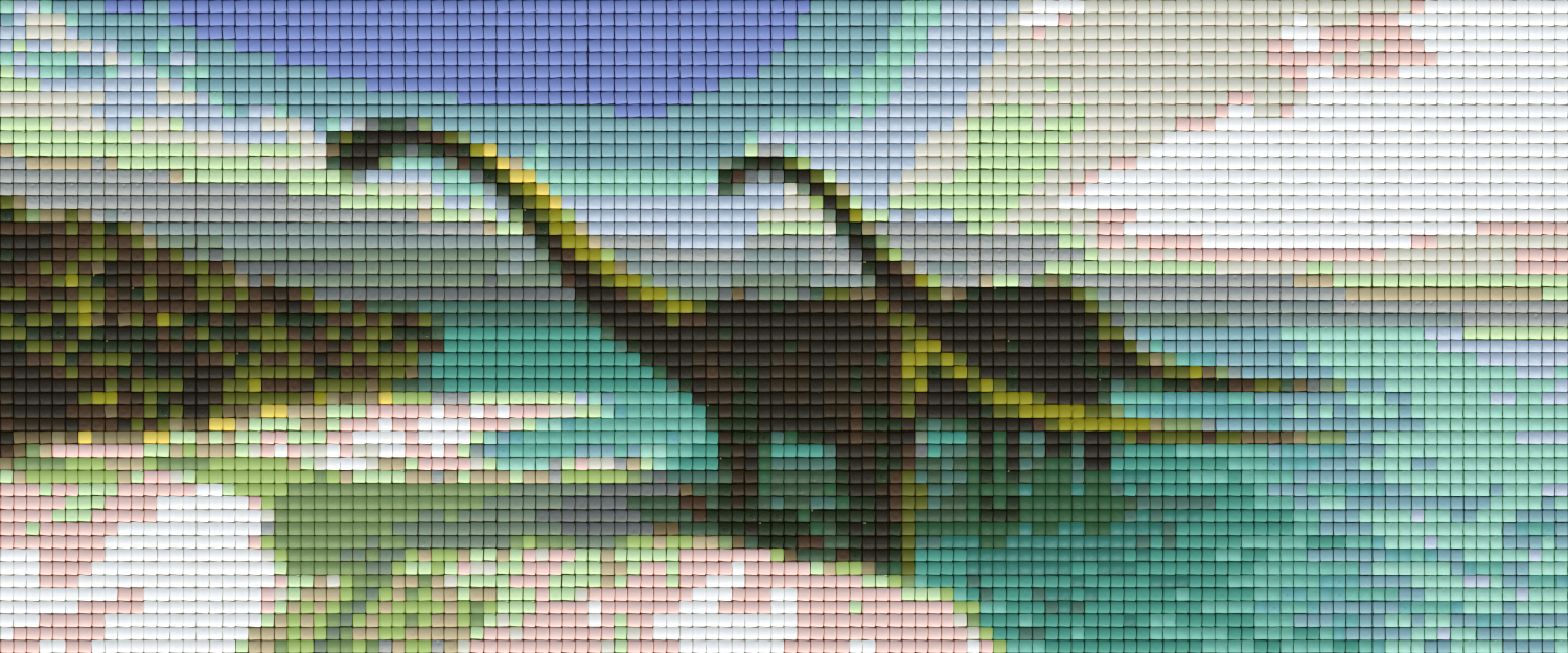 Pixelhobby Klassik Vorlage - Zwei Dinosaurier