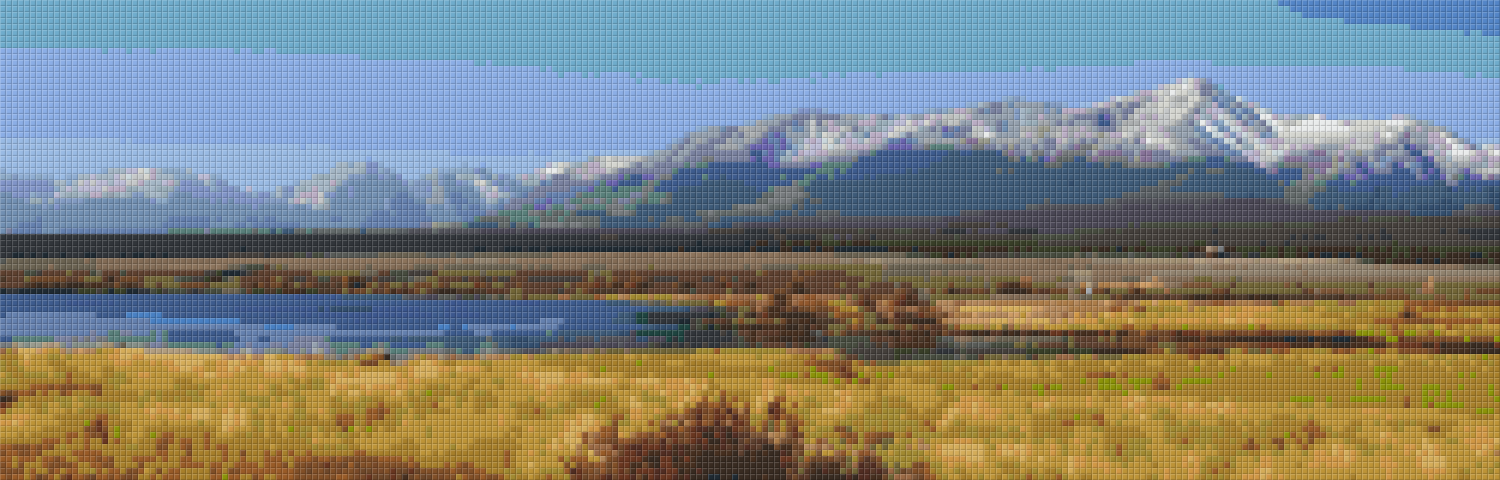 Pixelhobby Klassik Vorlage - Berglandschaft