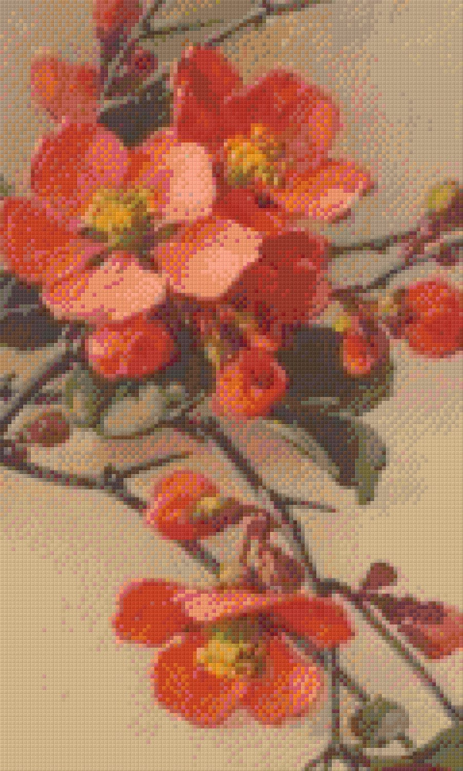 Pixelhobby Klassik Set - Blumenzweig in rot