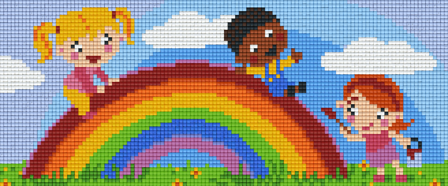 Pixelhobby Klassik Vorlage - Regenbogenrutsche