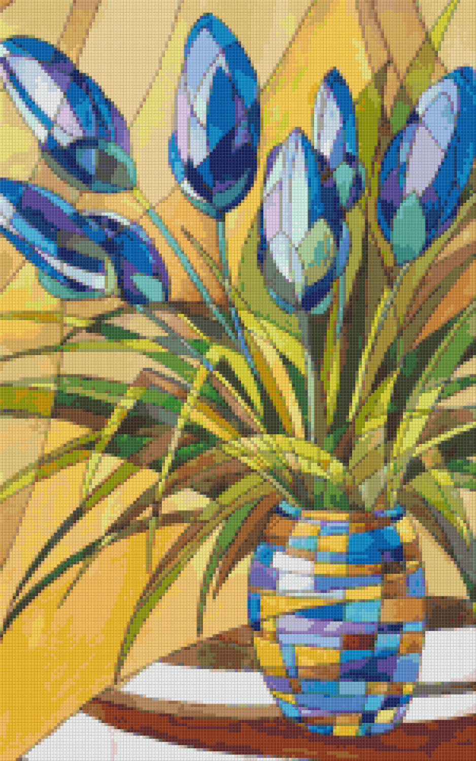 Pixelhobby Klassik Vorlage - Tulpen in Glas