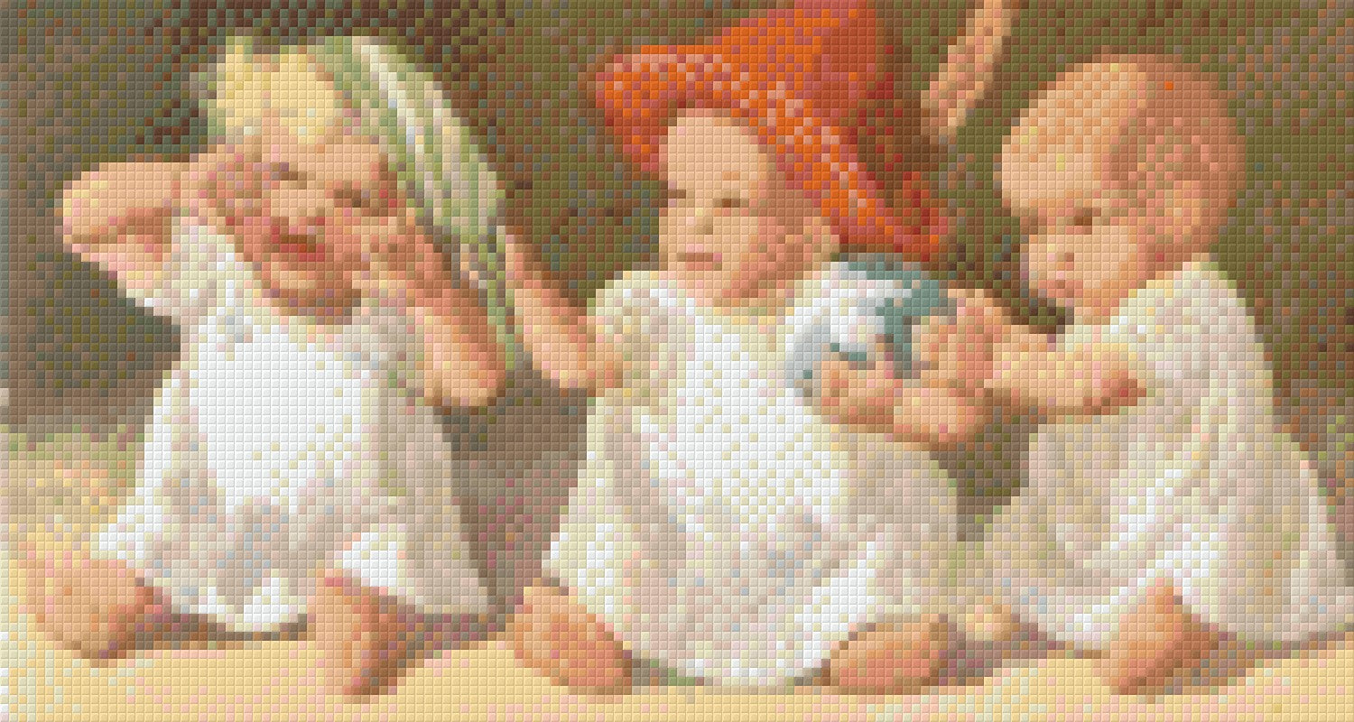 Pixelhobby Klassik Vorlage - drei Babys