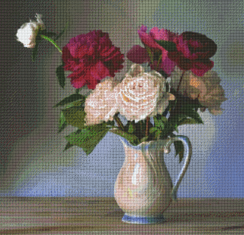 Pixelhobby Klassik Vorlage - Blumenvase