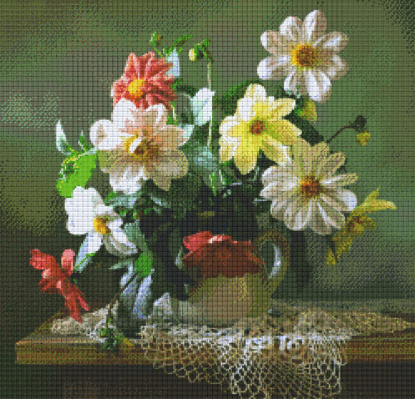 Pixelhobby Klassik Vorlage - Blumenstrauß