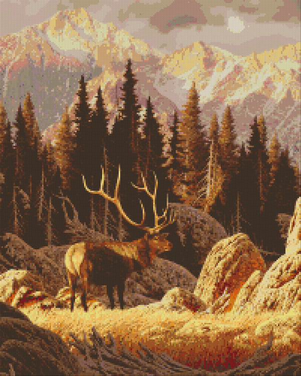 Pixelhobby classic set - deer in the mountains