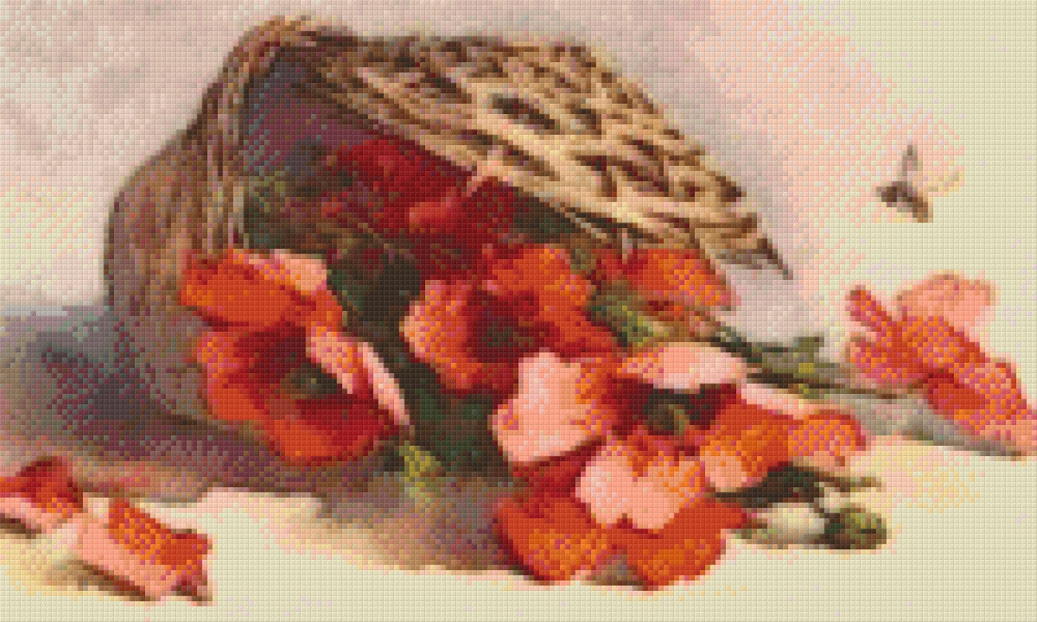 Pixelhobby Klassik Vorlage - Korb mit Blumen