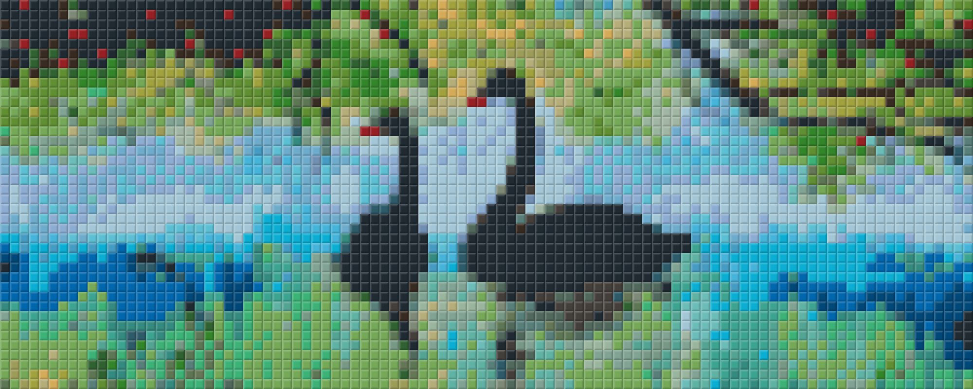 Pixel hobby classic template - black swans