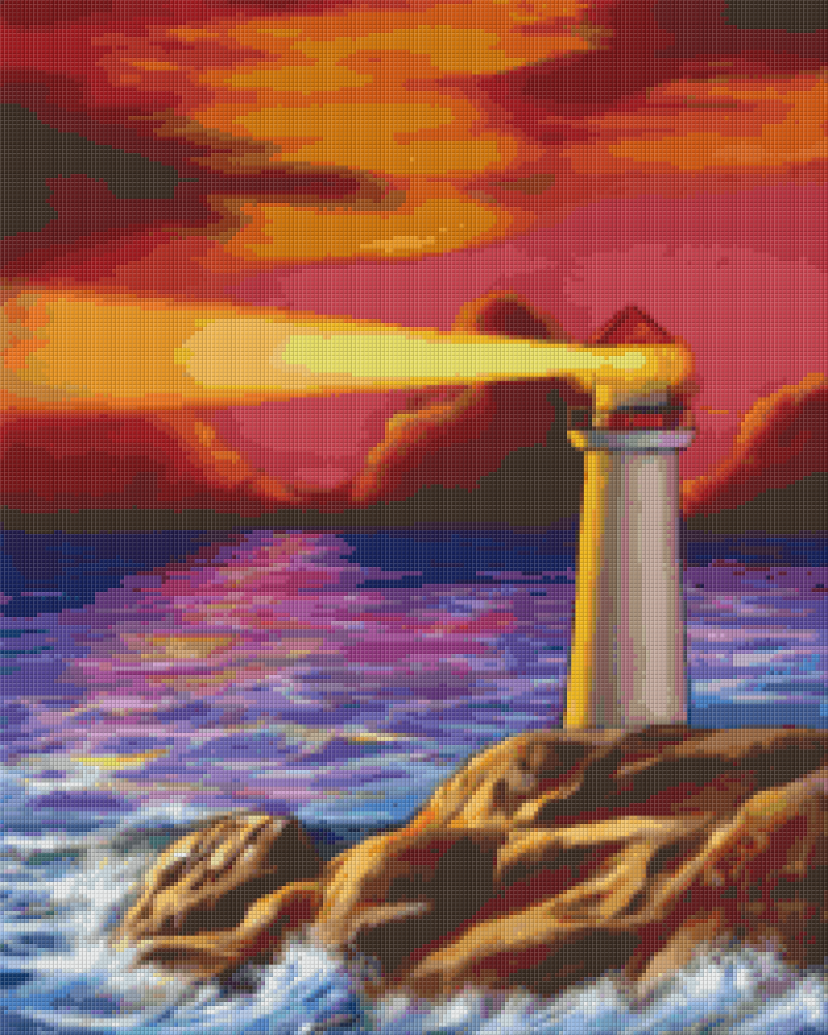 Pixelhobby Klassik Vorlage - Leuchtturm
