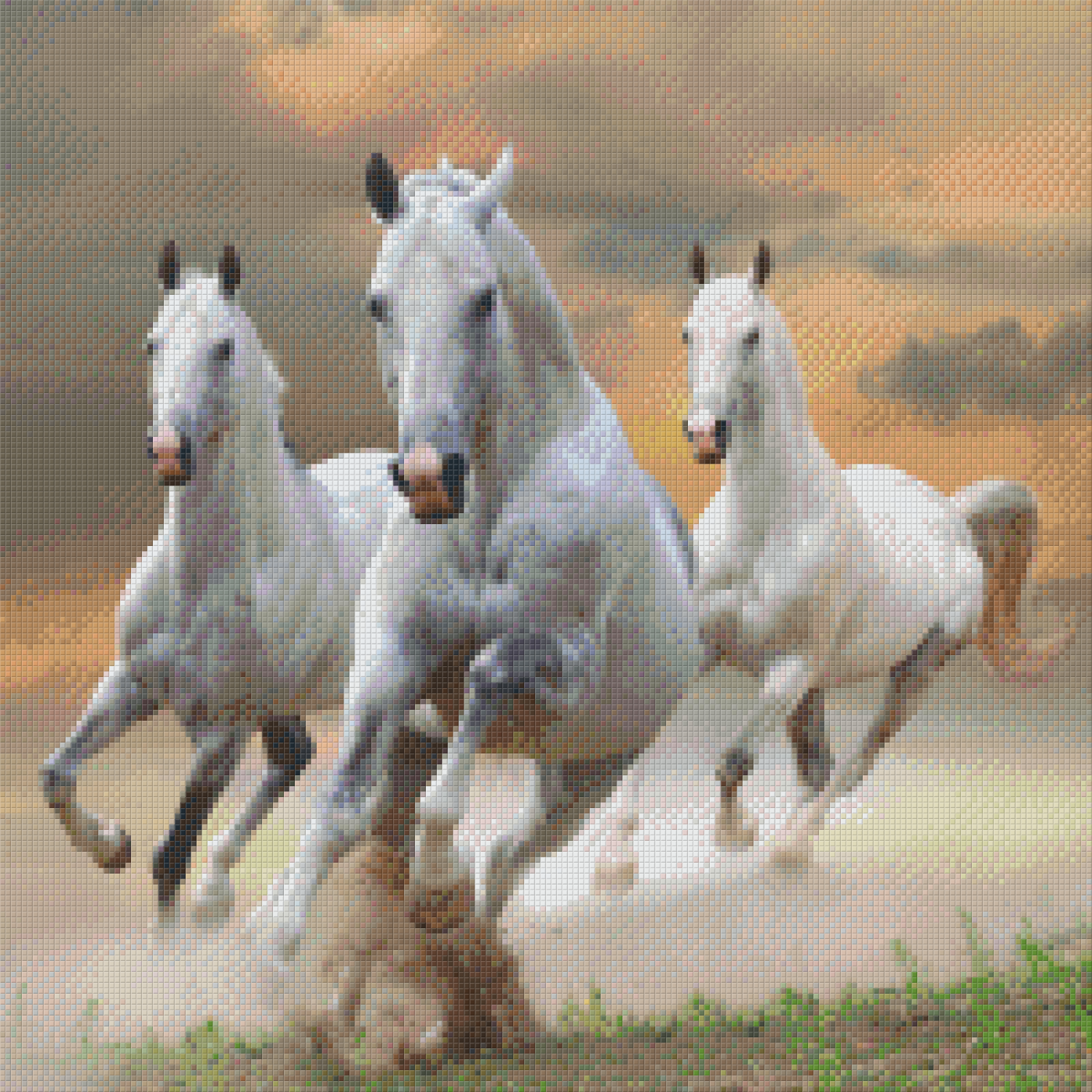 Pixelhobby Klassik Set - Pferde im Galopp