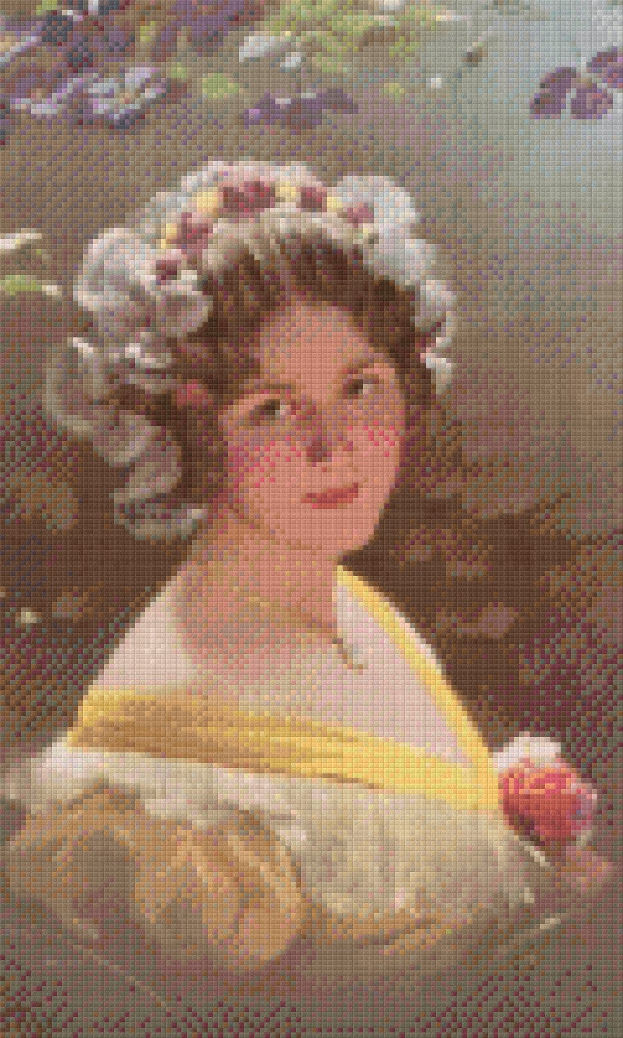 Pixelhobby Klassik Set - Frau mit Blumen im Haar