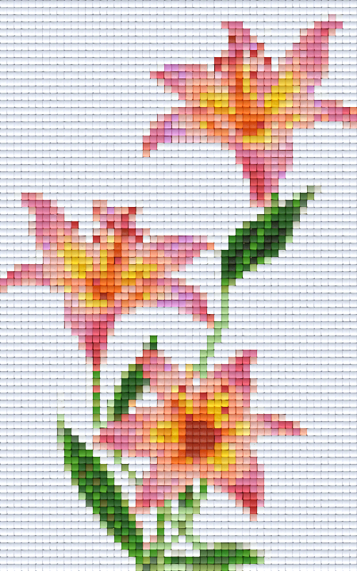 Pixelhobby Klassik Vorlage - Blumen