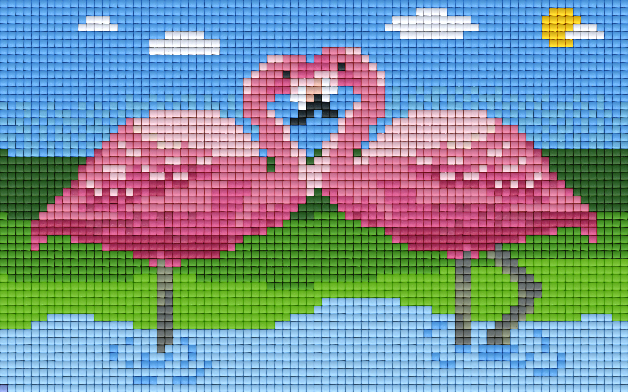 Pixelhobby Klassik Vorlage - Flamingos