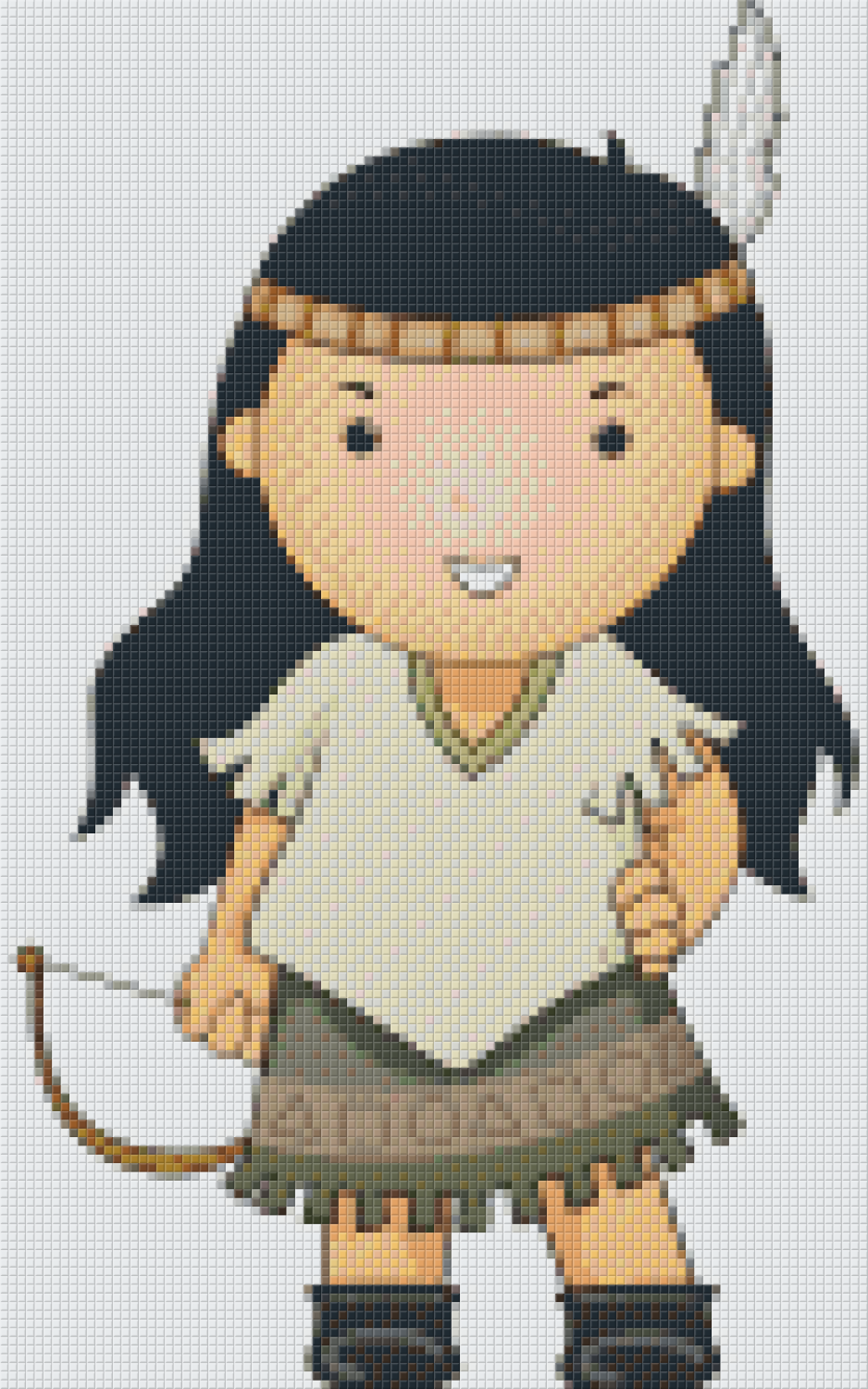 Pixelhobby Klassik Vorlage - Native Girl